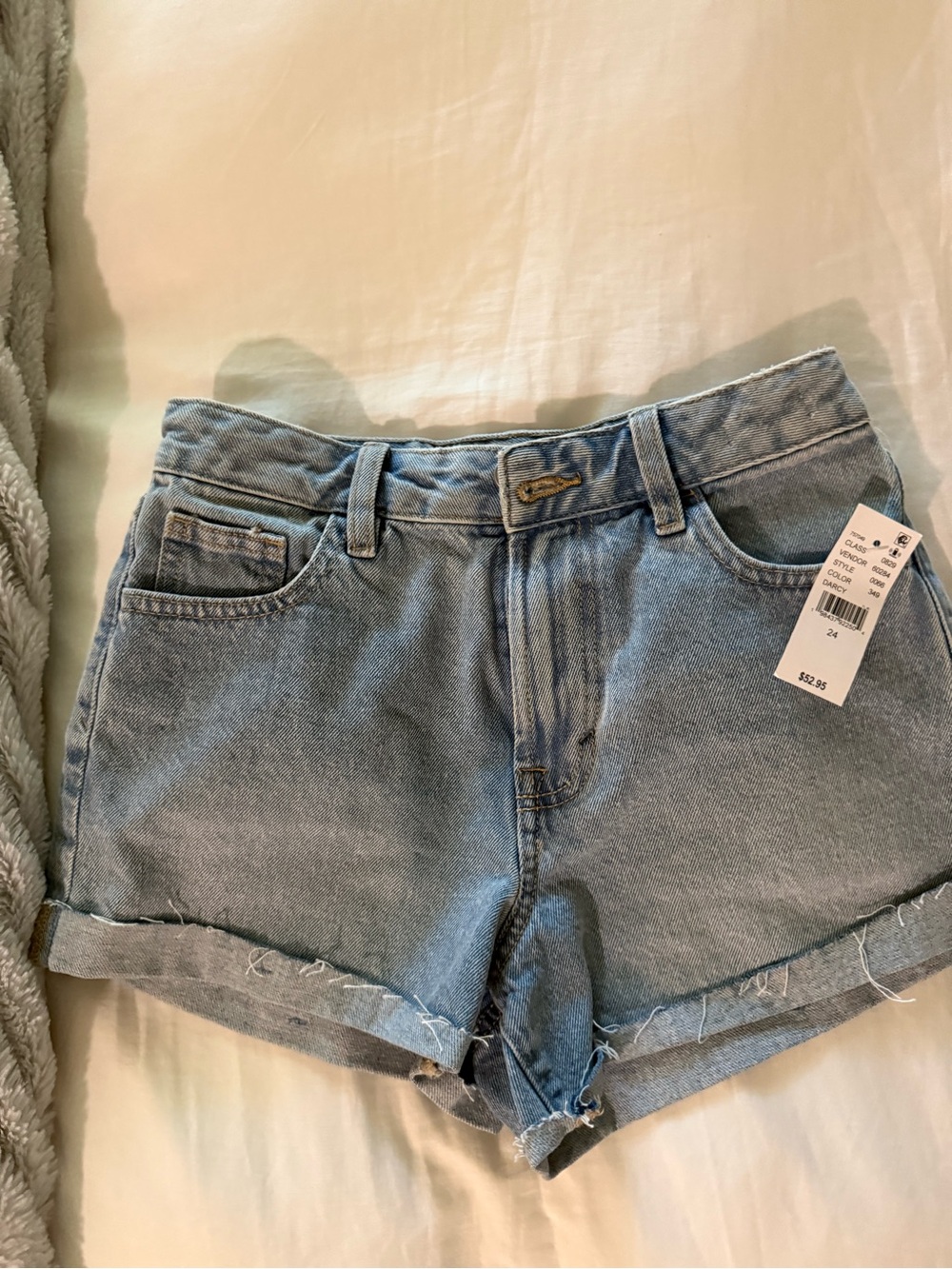 PacSun Light Blue High-Rise Denim Shorts